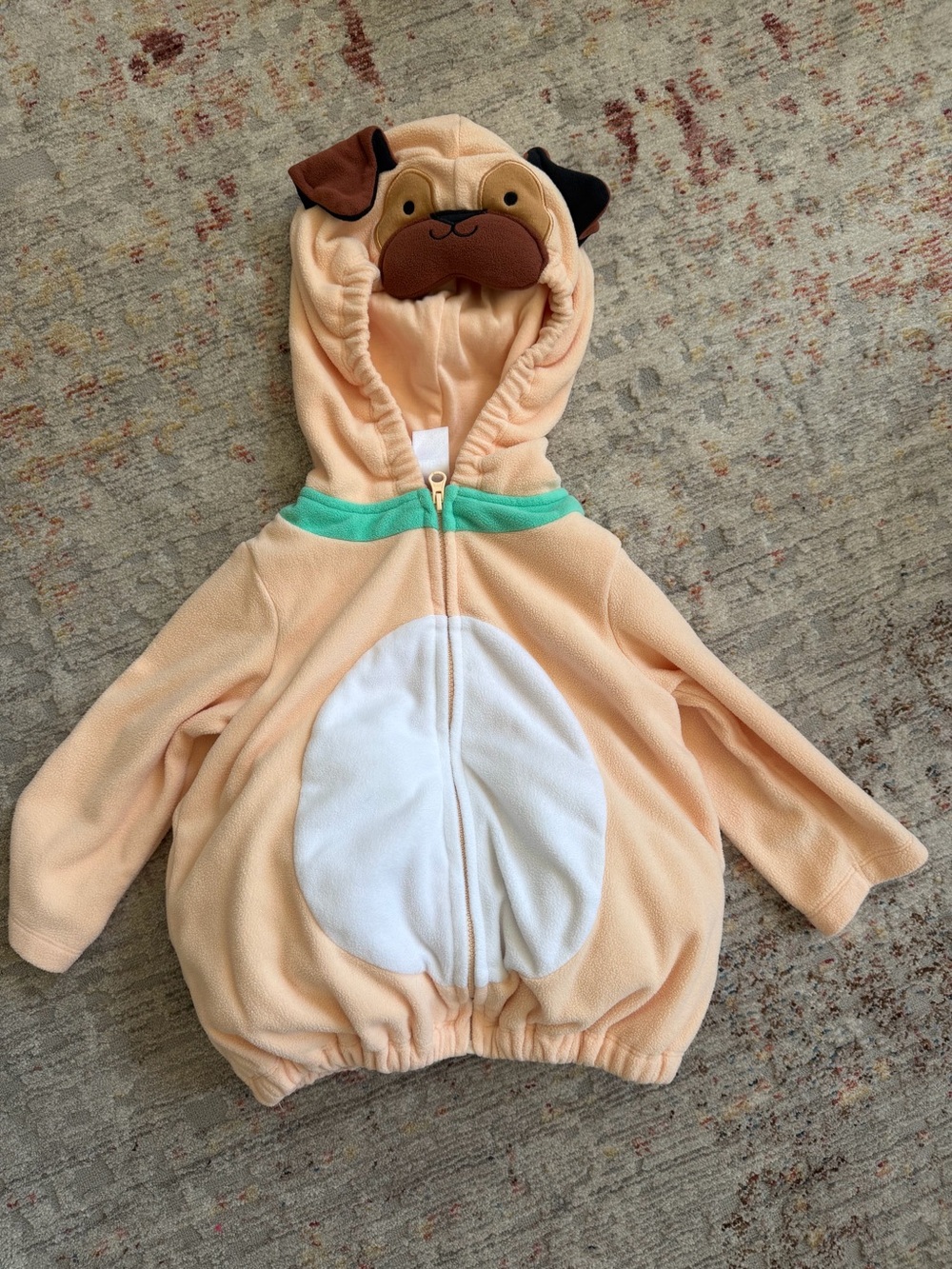 Carter’s Baby Pug Dog Halloween Costume 18M Fleece Hooded Zip-Up